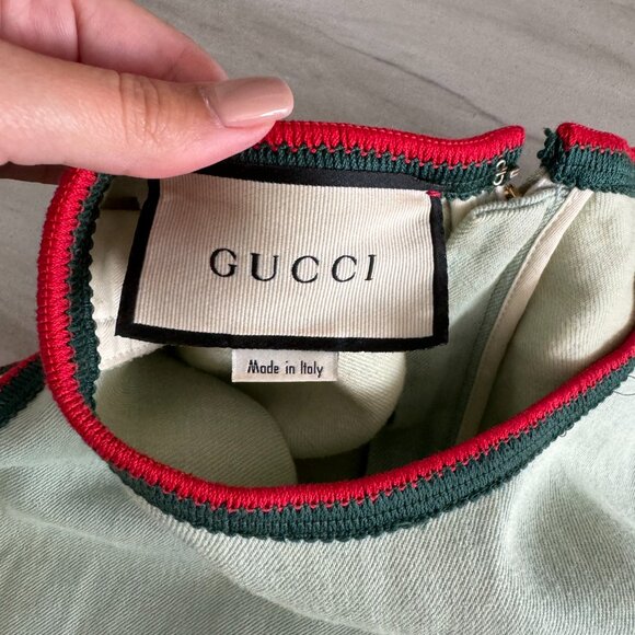 Gucci Light Green Dress Women Size 42 - Picture 6 of 14